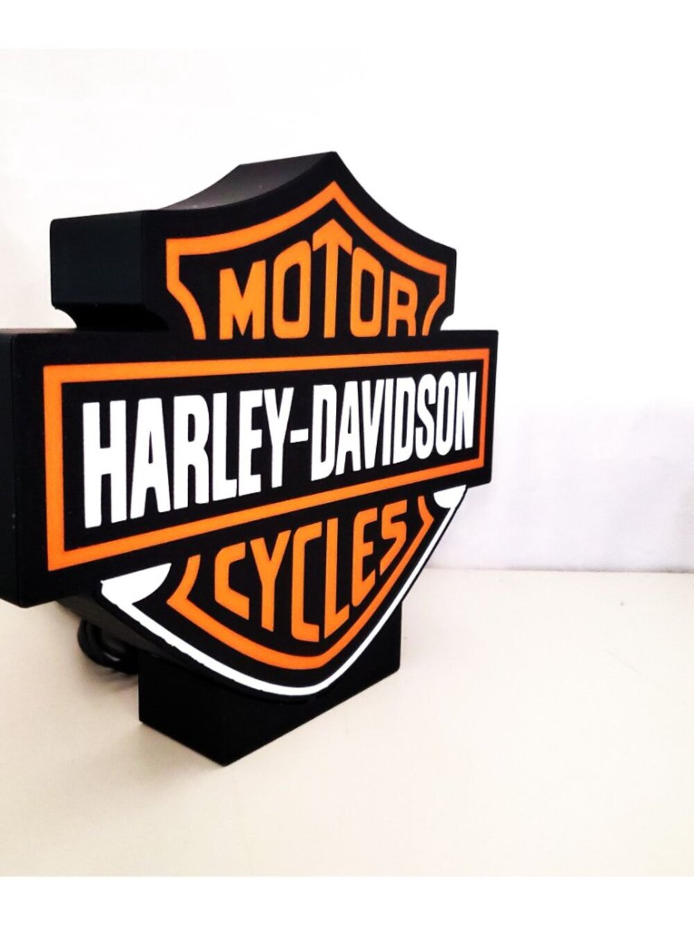 Harley-Davidson Bar & Shield LED Lightbox Sign - 10" x 7" DimmableUSB Powered Li - Picture 3 of 4